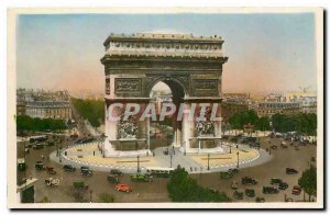 Old Postcard Paris Place de l'Etoile Arc de Triomphe