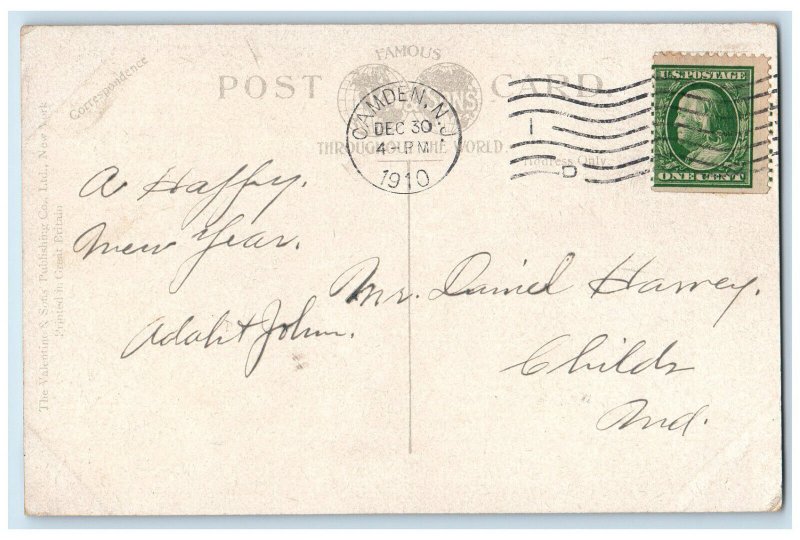 1910 First Methodist Episcopal Church Camden New Jersey NJ Antique Postcard