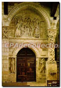 Modern Postcard Souillac Lat Abbey Church Interior Portal