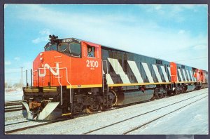 Quebec Newly Delivered CN Rail HR616 #2100 & 2101 Train St. Lambert-Sorel 1982 C