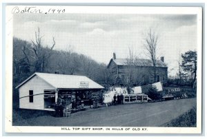 c1940 Hill Top Gift Shop Hills Old Hooked Rugs Canmer Kentucky Vintage Postcard