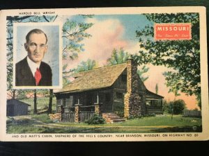 Vintage Postcard 1930-1945 Harold Bell Wright Cabin Shepherd of Hills Branson Mo