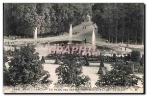 Postcard Old Saint Cloud Park overlooking the terraces of the old Chateau