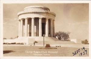 Indiana Vincennes George Rogers Clark Memorial Real Photo