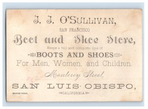 1880s J.J. Sullivan Shoe Store San Francisco San Luis Obispo, CA #2 F115