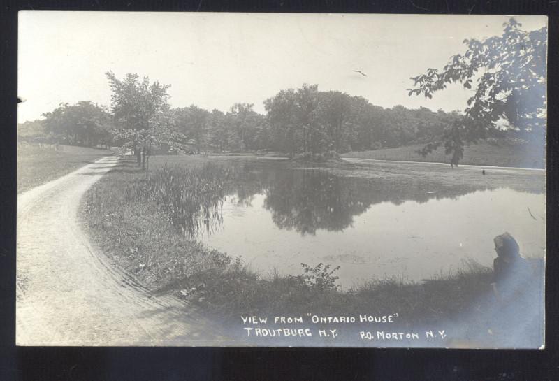 RPPC TROUTBURG NEW YORK VIEW FROM ONTARIO HOUSE MORTON NY PHOTO POSTCARD