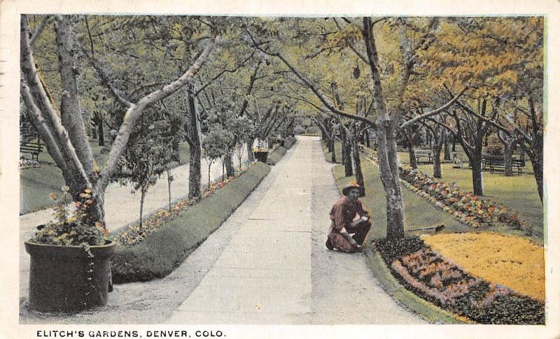 Denver Colorado 1921 Postcard Elitch's Garden