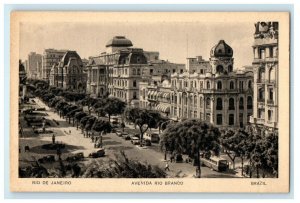 Rio De Janeiro Avenida Rio Branco Brazil, New York World's Fair 1939 Postcard