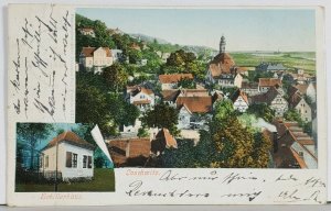 Germany Loschwitz Schillerhaus c1900 Weisserhirsch to Berlin Postcard K17