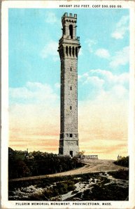 Vtg 1920s Pilgrim Memorial Monument Provincetown Massachusetts MA Postcard