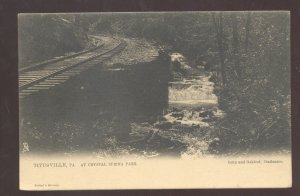 TITUSVILLE PENNSYLVANIA PA. RAILROAD TRACKS CREEK PA. VINTAGE POSTCARD 1906