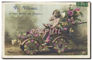 Old Postcard Fun Children Angel Of Automotive Villemer