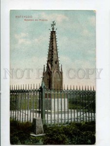 401508 Belgium WATERLOO monument Prussiens Vintage postcard