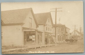 BLAINE ME MAIN STREET ANTIQUE REAL PHOTO POSTCARD RPPC