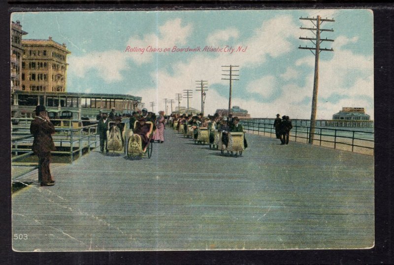 Rolling Chairs on Boardwalk,Atlantic City,NJ BIN