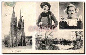 Old Postcard Quimper Folklore Costume Cap