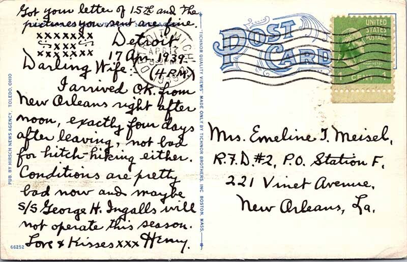 Postcard BUILDING SCENE Toledo Ohio OH AK9953