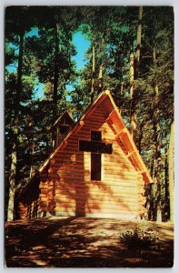 Postcard Chapel in the Pine Trees Honor of Donald Johnston Grayling Michigan MI