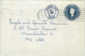 Entier Postal Stationery 4d Salford 1969