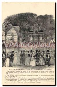 Postcard Old Montmartre Le Bal Du Chateau Rouge