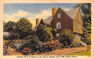 Garden View in Salem, Massachusetts of House of the Seven Gables.