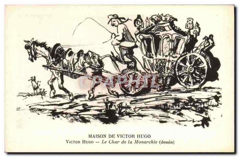  Vintage Postcard Victor Hugo the tank of monarchy