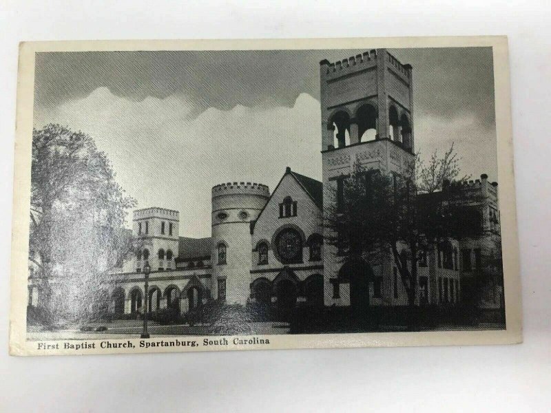 Spartanburg SC First Baptist Church Postcard South Carolina