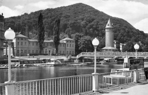Vintage Black & White Postcard of Bad Ems Kurmittelhaus & Water Tower