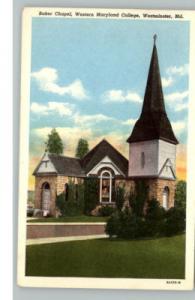 Westminster MD College Church Postcard