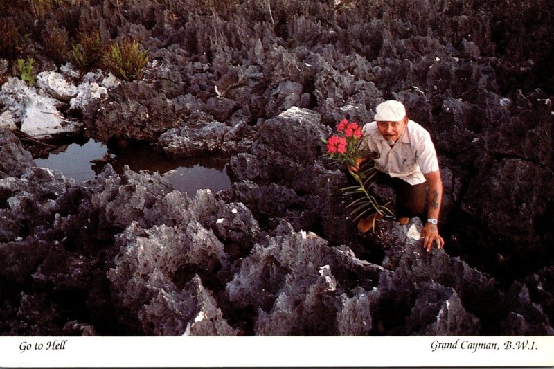 Grand Cayman Hell Man Collecting Flowers