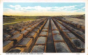 Iron Ore Cars DM&N Railroad Yards Proctor Duluth Minnesota 1920c postcard