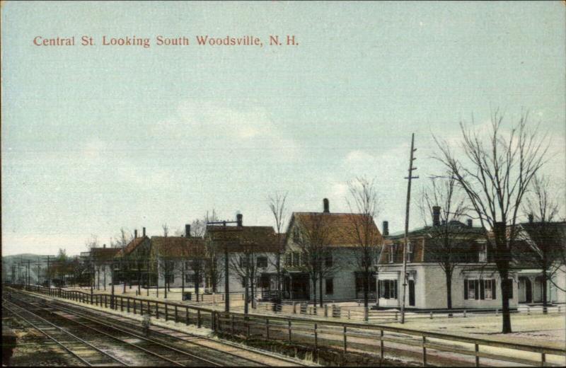 Woodsville NH Central St. South c1910 Postcard 