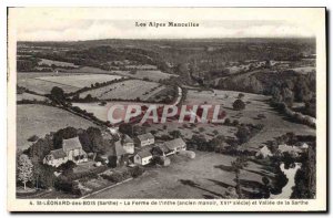 Postcard Old St Leonard des Bois Sarthe La Ferme de inthe XVI century old man...