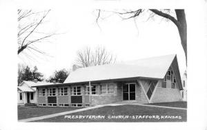 Stafford Kansas Presbyterian Church Real Photo Antique Postcard K102103