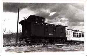 St. Louis MO Nat'l Museum of Transportation Wabash Train Real Photo Postcard