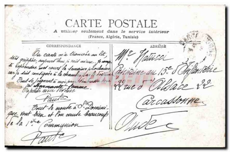 Old Postcard Paris Louvre Rue Hotel des Postes