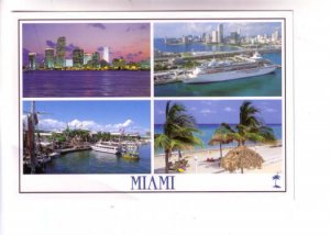 Fourviews Miami Night, Cruise Ships, Docks Beach Florida