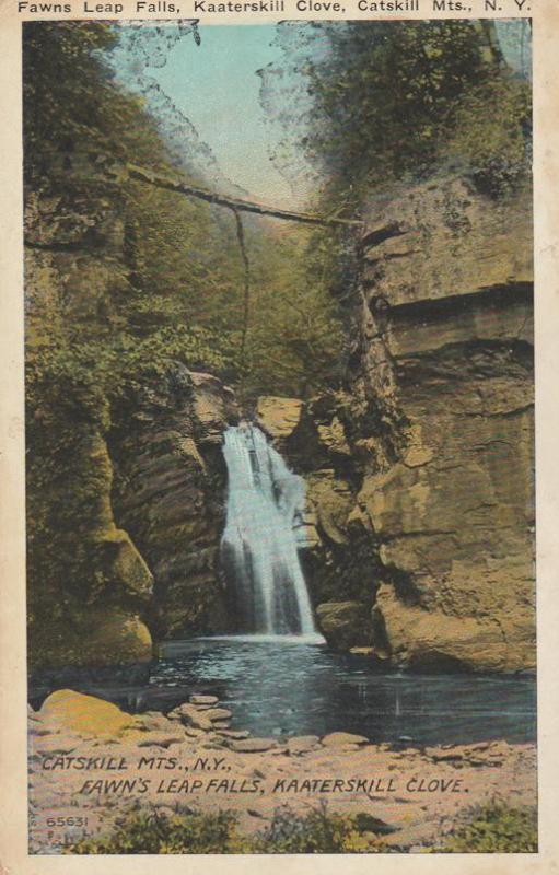 Fawns Leap Falls Kaaterskill Clove Catskill Mtns NY pm 1926