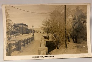 20s Minnedosa Manitoba Street View Tremont Hotel Photo RPPC Postcard