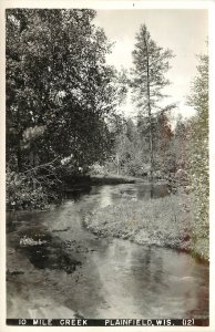 RPPC Postcard; 10 Mile Creek, Plainfield WI (12) Waushara County Unposted