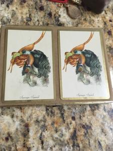 Playing Cards, Art I Floral Double Deck In Congress Spaniel Box