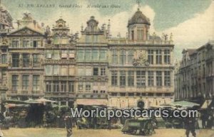 Grand Place, Marche aud Ileurs Bruxelles, Belgium 1908 Missing Stamp 