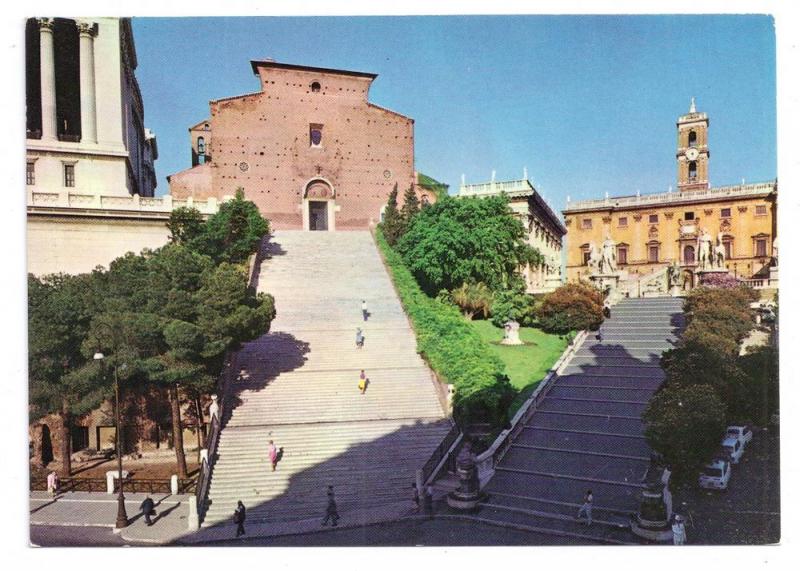 Italy Rome Basilica S Maria in Ara Coeli Exterior Staircase