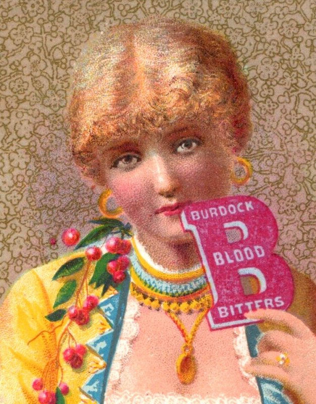 1880s Burdock Blood Bitters Quack Medicine Pretty Lady P116