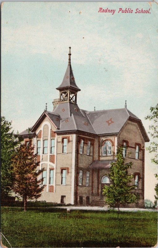 Rodney Public School Rodney Ontario ON Wrays Bookstore Postcard H58 *as is