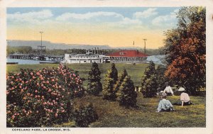 Copeland Park Steamer La Crosse Wisconsin 1920s postcard