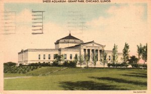 Vintage Postcard 1948 View of Shedd Aquarium Grant Park Chicago Illinois ILL