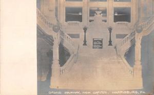 Harrisburg Pennsylvania Capitol Grand Stairs Real Photo Antique Postcard K38355 