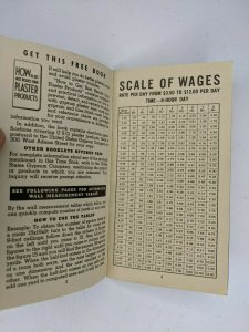 1938 US Red Top Cement Plaster Time Book Plasterer Advertising Notepad Gypsum 1L 