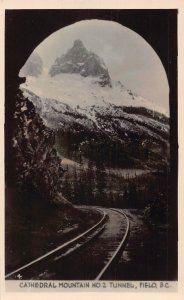 A893 Canada Cathedral Mountain no 2 Tunnel BC Railway RPPC postcard